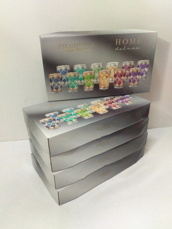 conjunto vasos cristal te arabe chai 12u